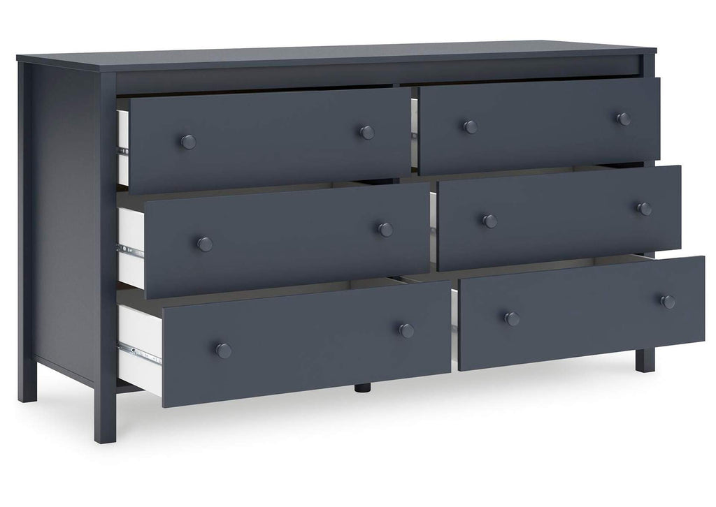 Simmenfort Full Platform Bed, Dresser and Chest angled view
