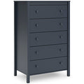 Simmenfort Chest of Drawers in Navy Blue, angle view