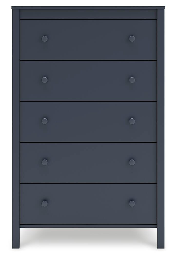 Simmenfort Chest of Drawers in Navy Blue, front view
