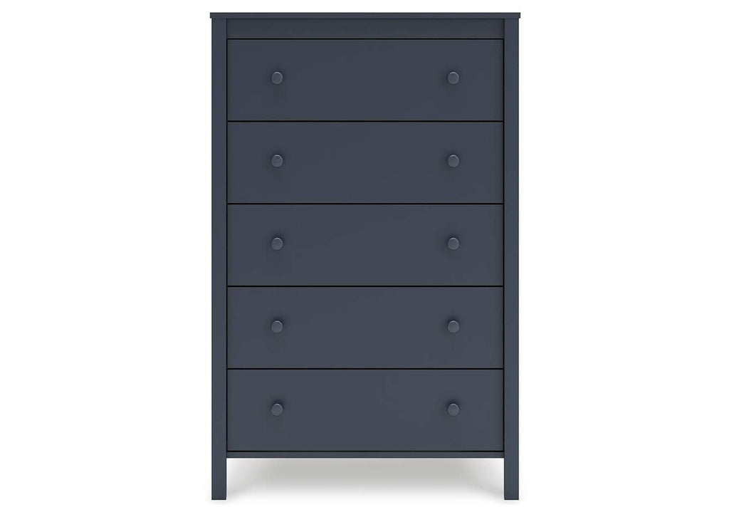 Simmenfort Twin Platform Bed, Dresser, Chest and 2 Nightstands front view