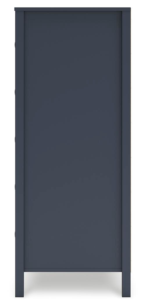Simmenfort Chest of Drawers in Navy Blue, alternate side view
