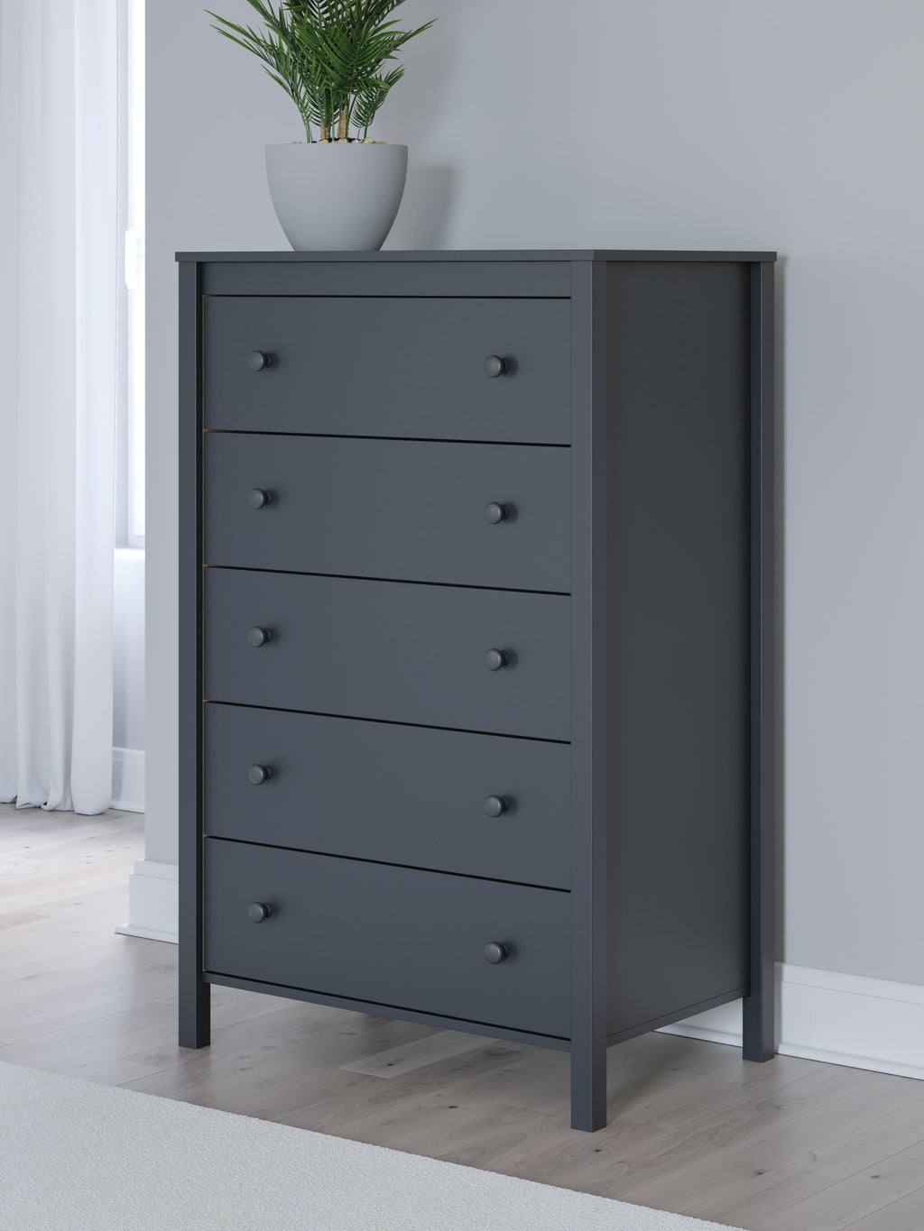 Simmenfort Chest of Drawers in Navy Blue, alternate view 3