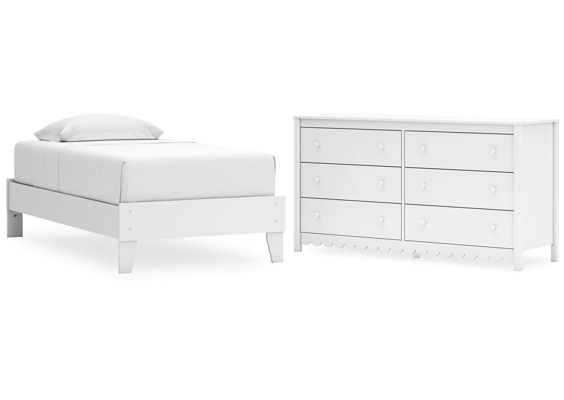 Hallityn Twin Platform Bed and Dresser
