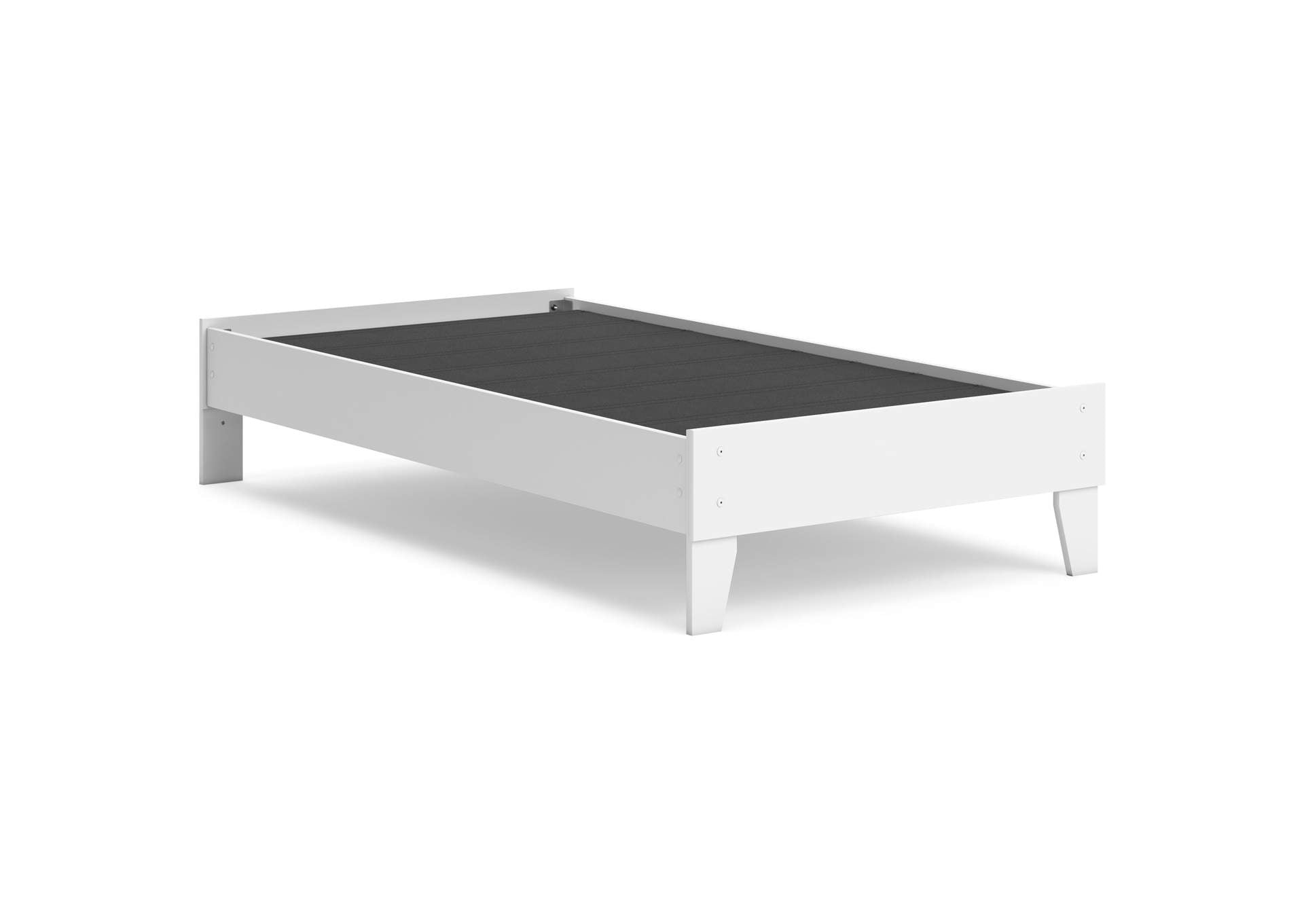 Hallityn Twin Panel Platform Bed, Dresser and Nightstand angled view