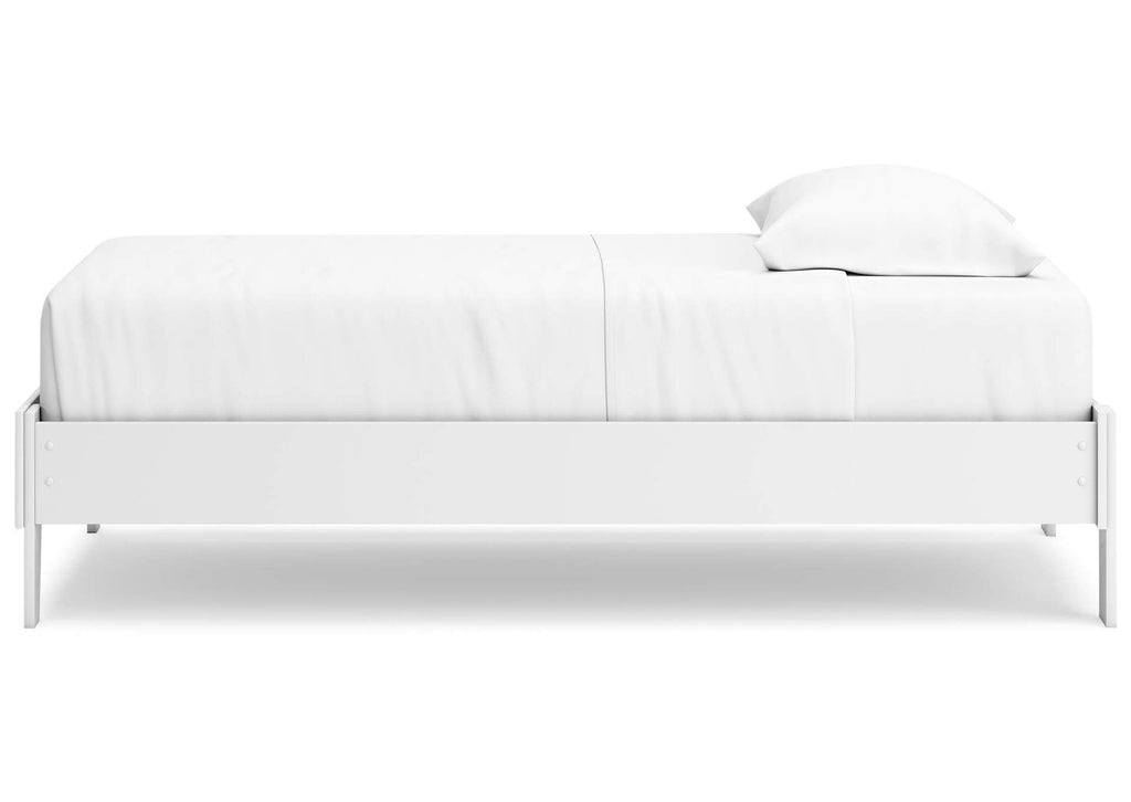 Hallityn Twin Platform Bed, Dresser, Chest and Nightstand side view