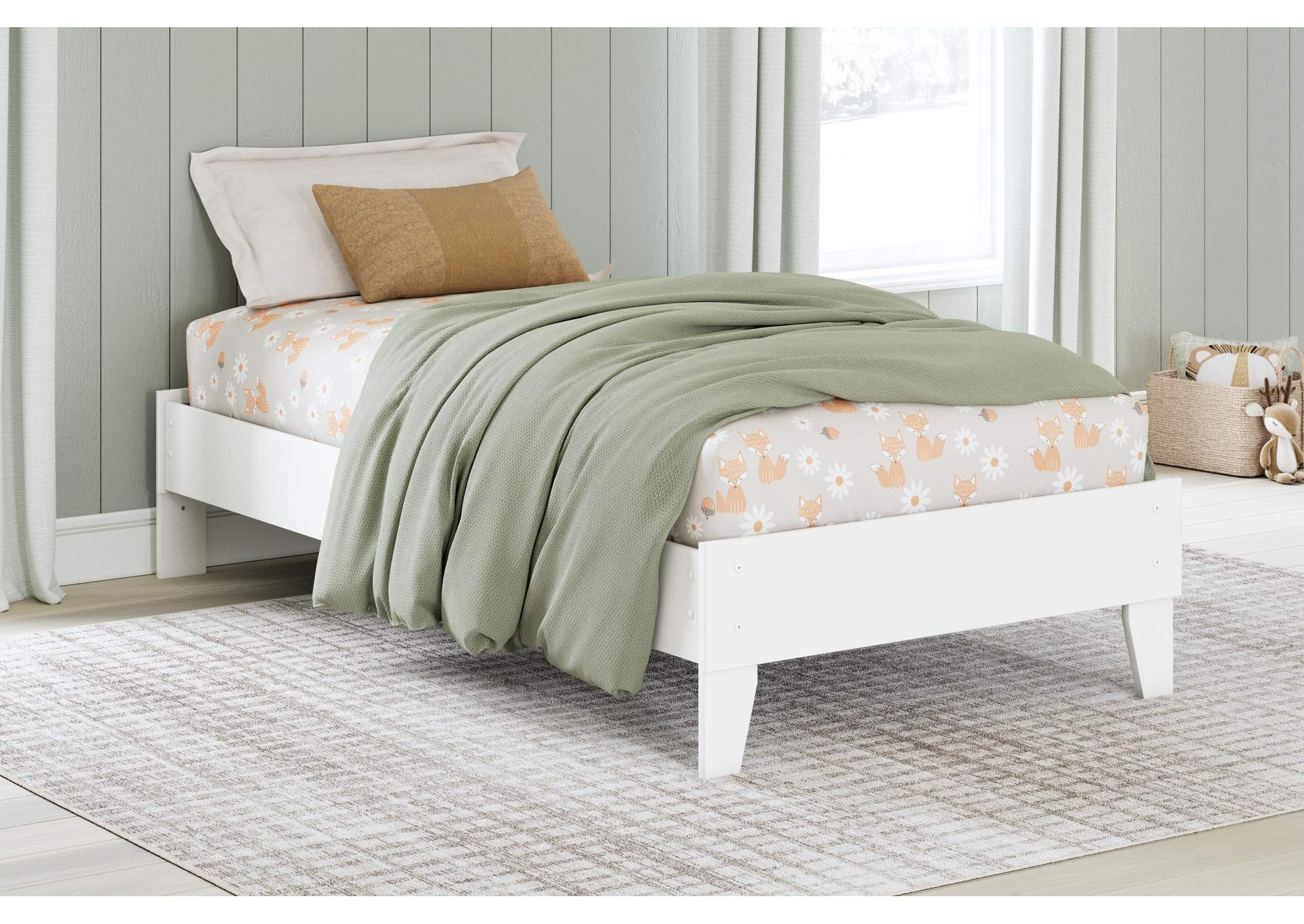 Hallityn Twin Platform Bed and Nightstand