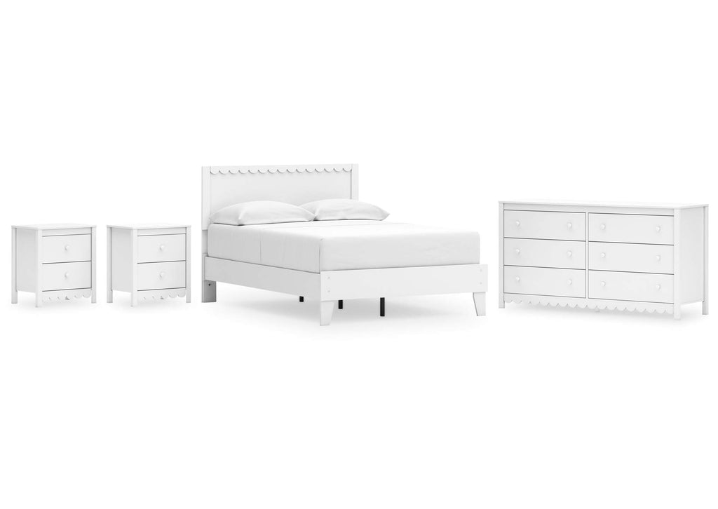 Hallityn Full Panel Platform Bed, Dresser and 2 Nightstands