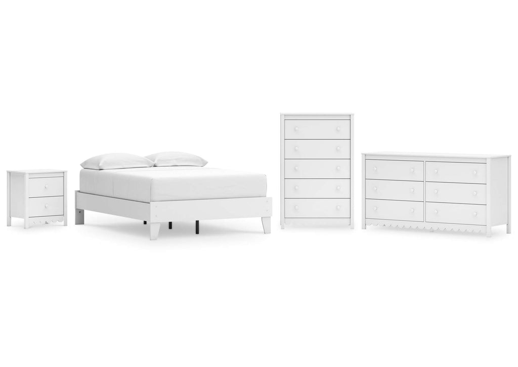 Hallityn Full Platform Bed, Dresser and Nightstand