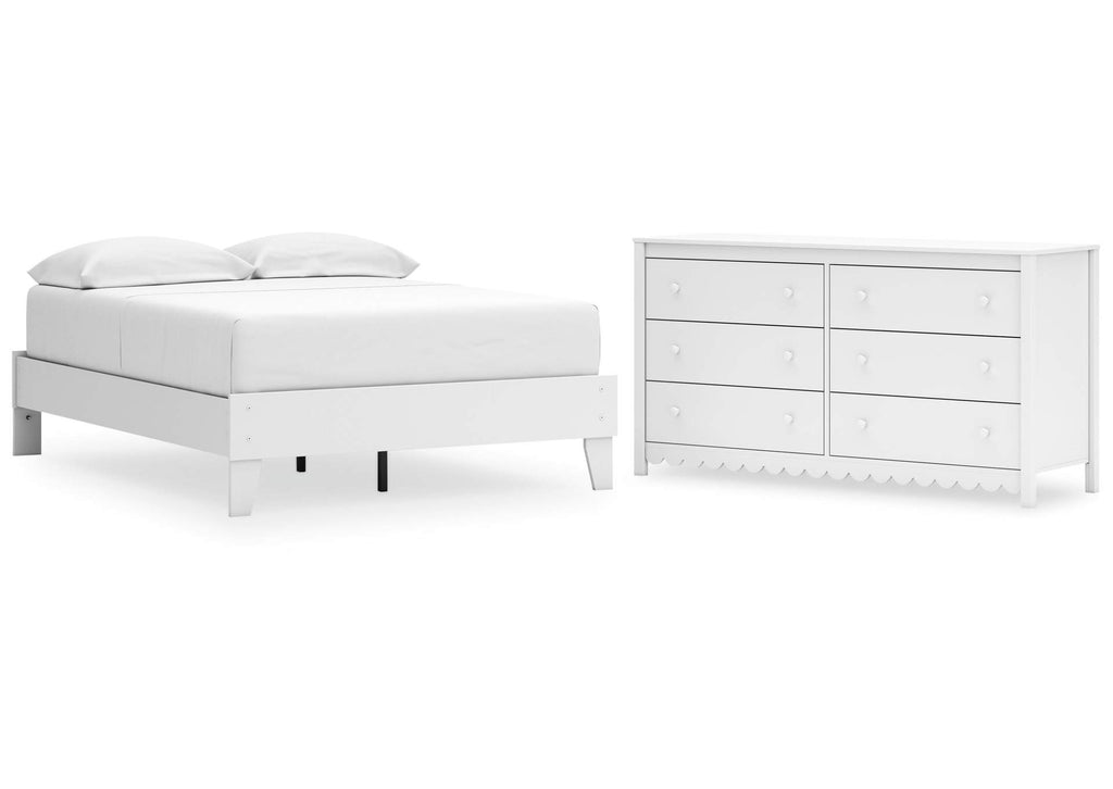 Hallityn Full Platform Bed and Dresser