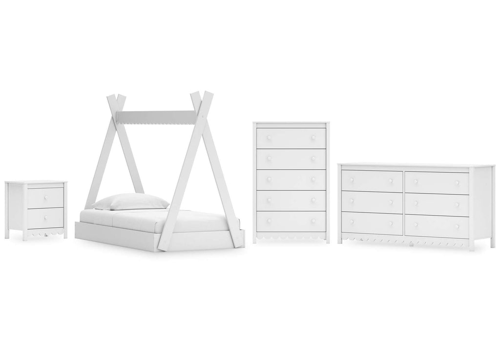 Hallityn Twin Tent Bed, Dresser, Chest and Nightstand