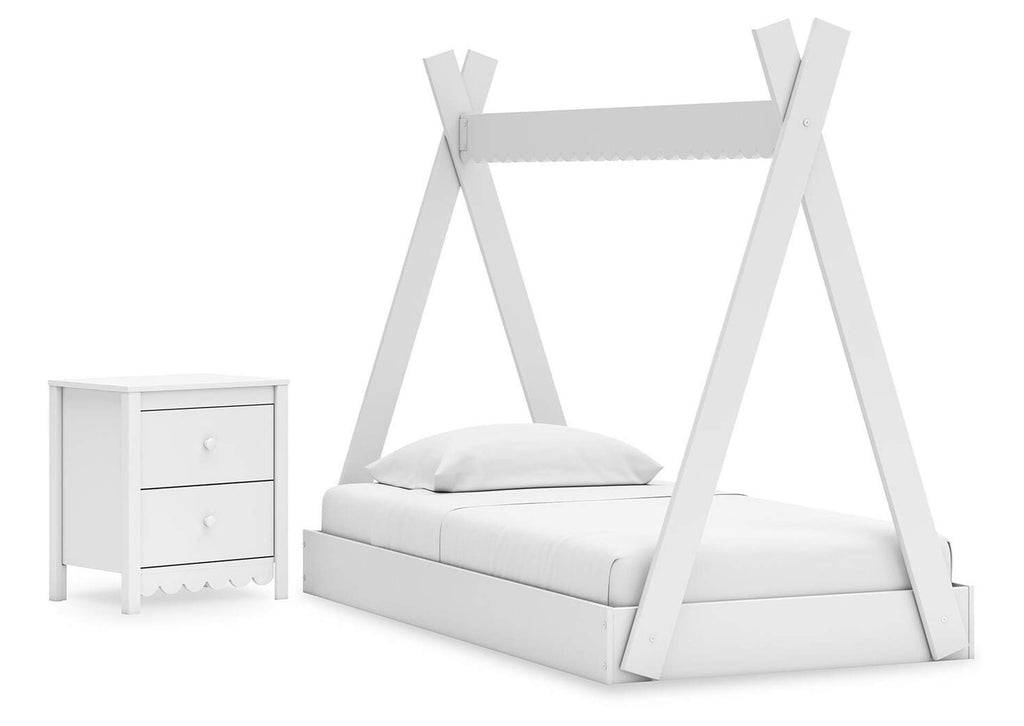 Hallityn Twin Tent Bed and Nightstand