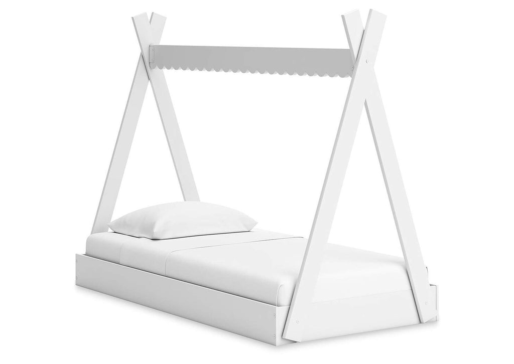 Hallityn Twin Tent Bed and Dresser angled view