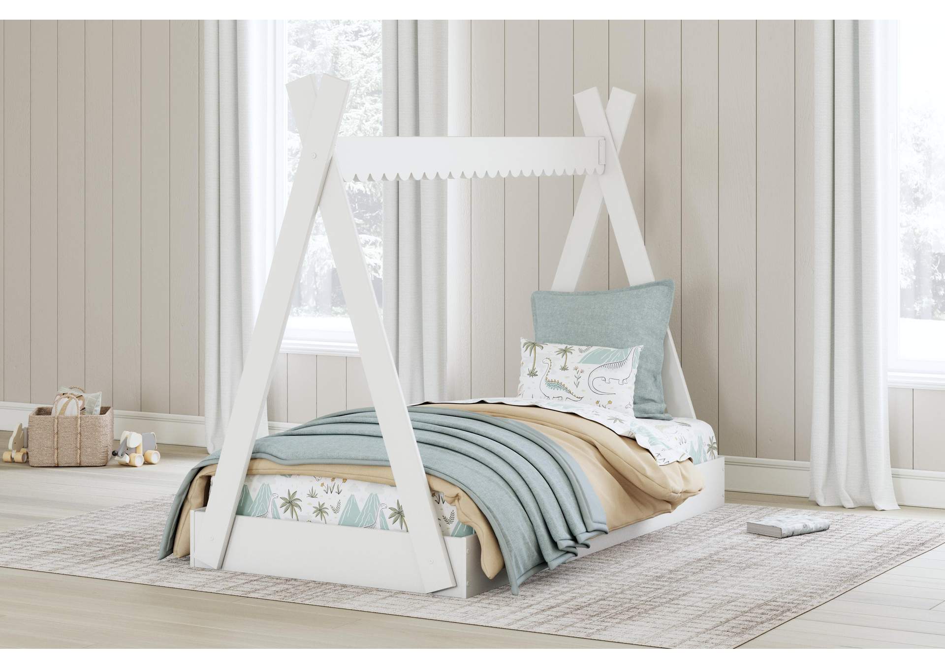 Hallityn Twin Tent Bed, Dresser and Nightstand