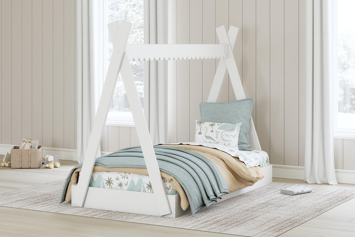 Hallityn Twin Tent Bed in White, alternate view 3