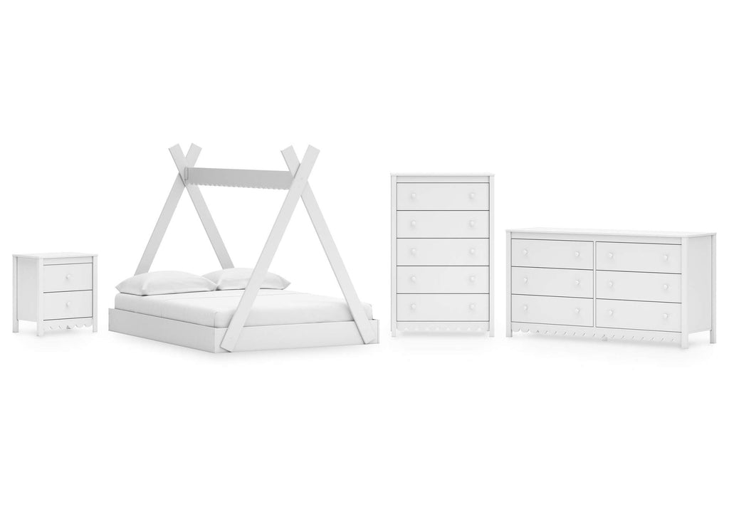 Hallityn Full Tent Bed, Dresser, Chest and Nightstand
