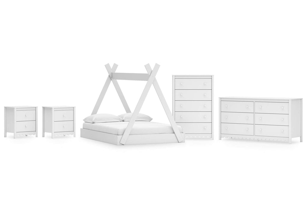 Hallityn Full Tent Bed, Dresser, Chest and 2 Nightstands