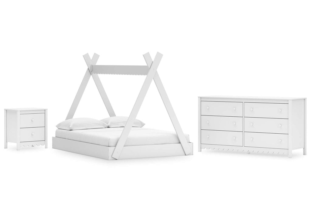 Hallityn Full Tent Bed, Dresser and Nightstand