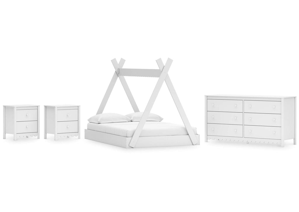 Hallityn Full Tent Bed, Dresser and 2 Nightstands