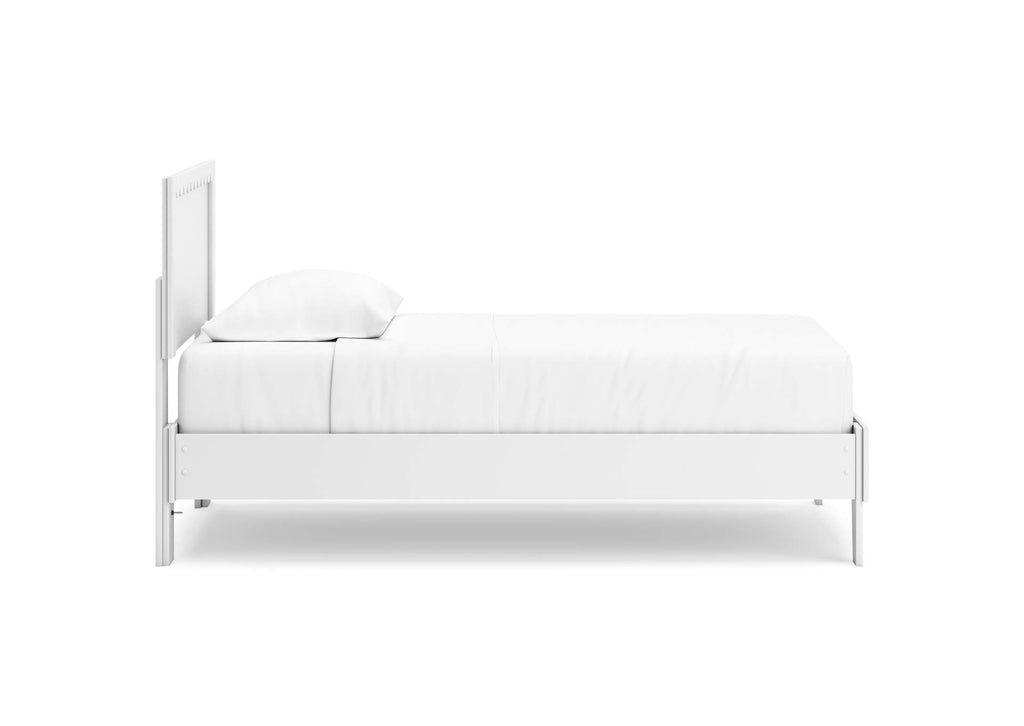 Hallityn Twin Panel Platform Bed, Dresser, Chest and Nightstand side view