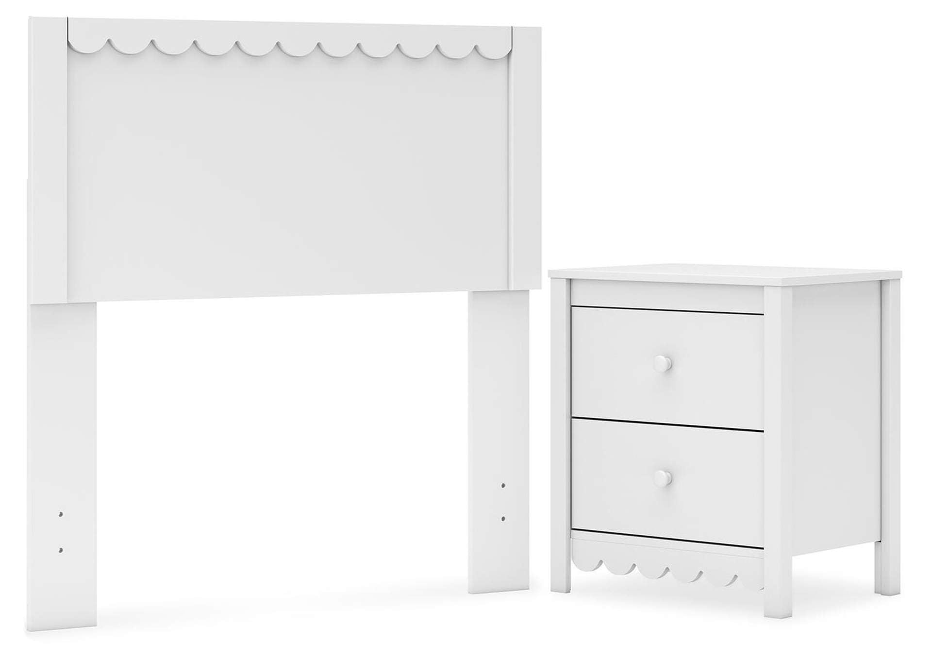 Hallityn Twin Panel Headboard and Nightstand