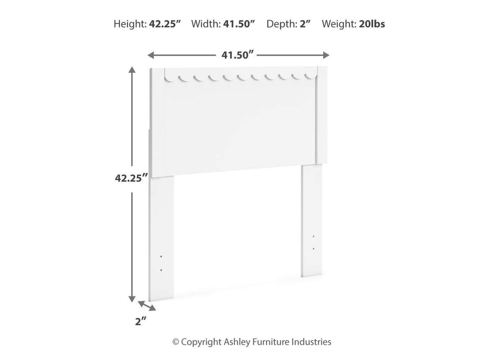 Hallityn Twin Panel Headboard, Dresser and Nightstand dimensions