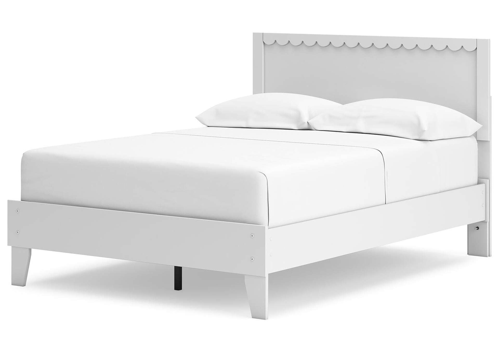 Hallityn Full Panel Platform Bed, Dresser and 2 Nightstands angled view