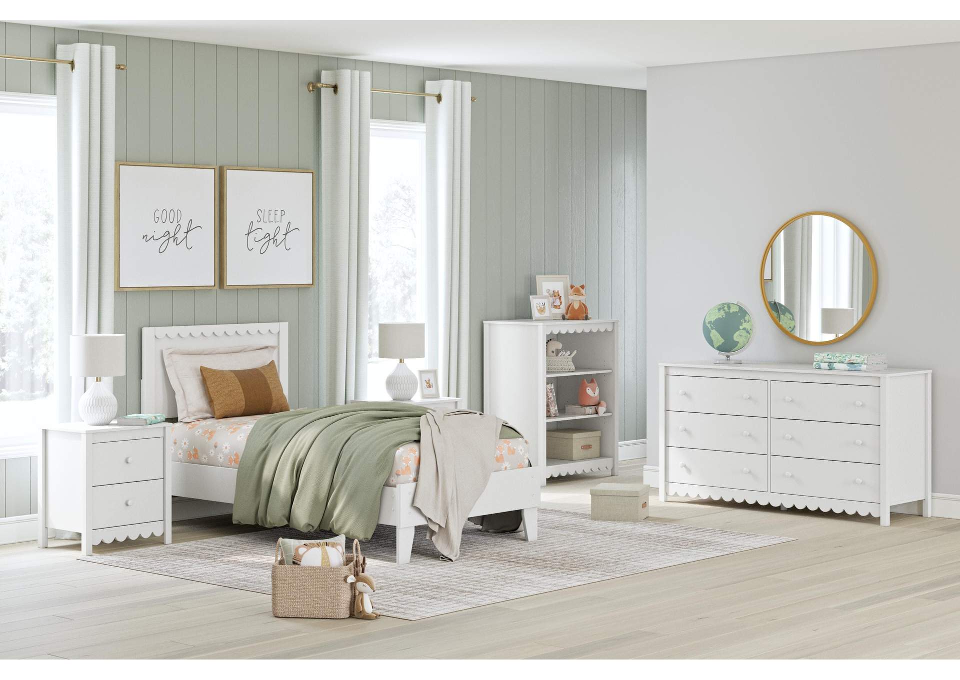Hallityn Twin Panel Platform Bed
