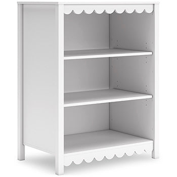 Hallityn Bookcase in White, angle view