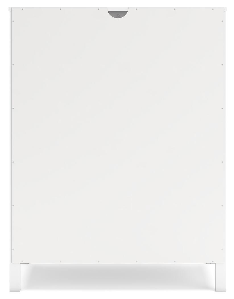 Hallityn Bookcase in White, back view
