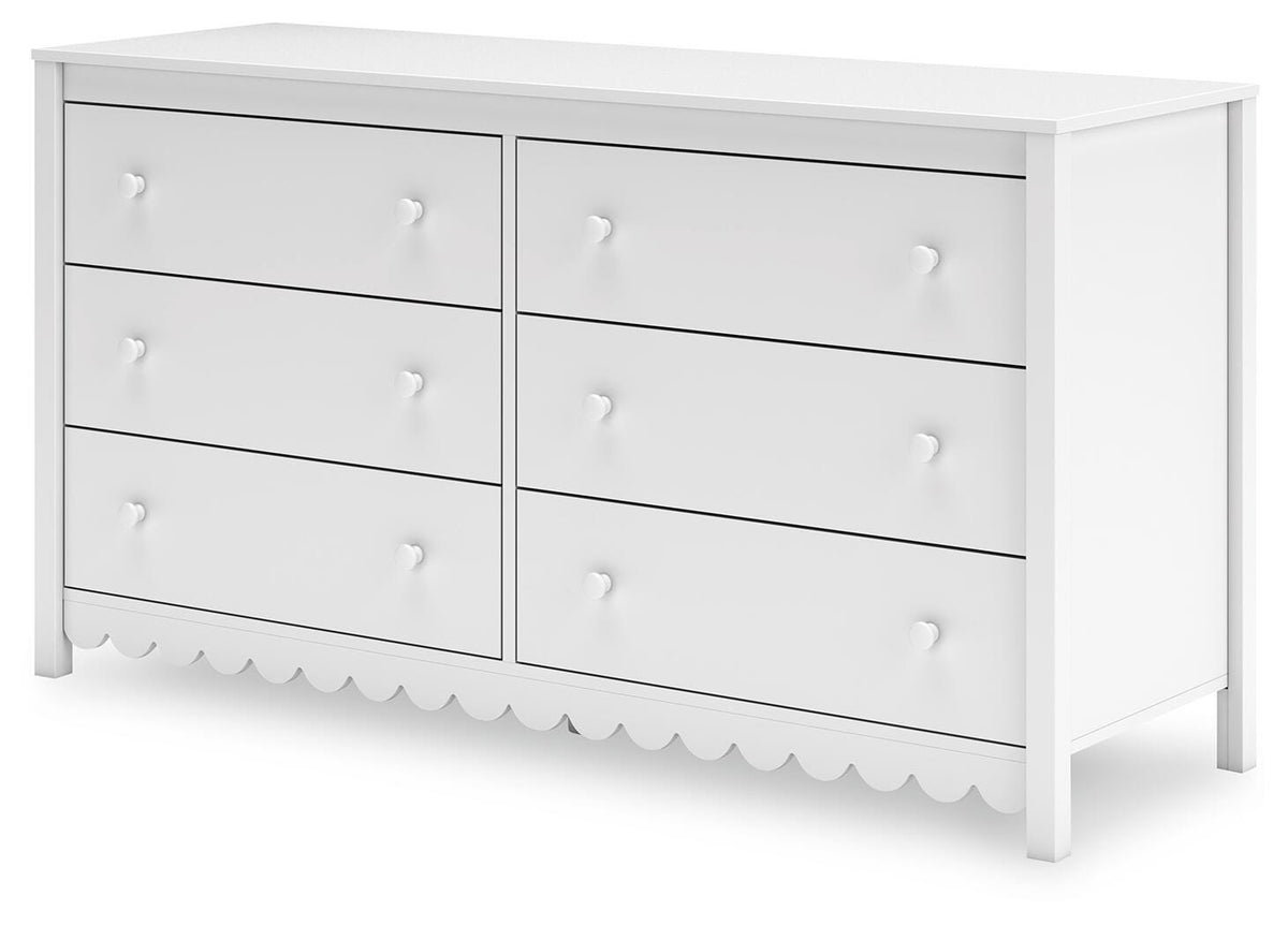 Hallityn Dresser in White, angle view