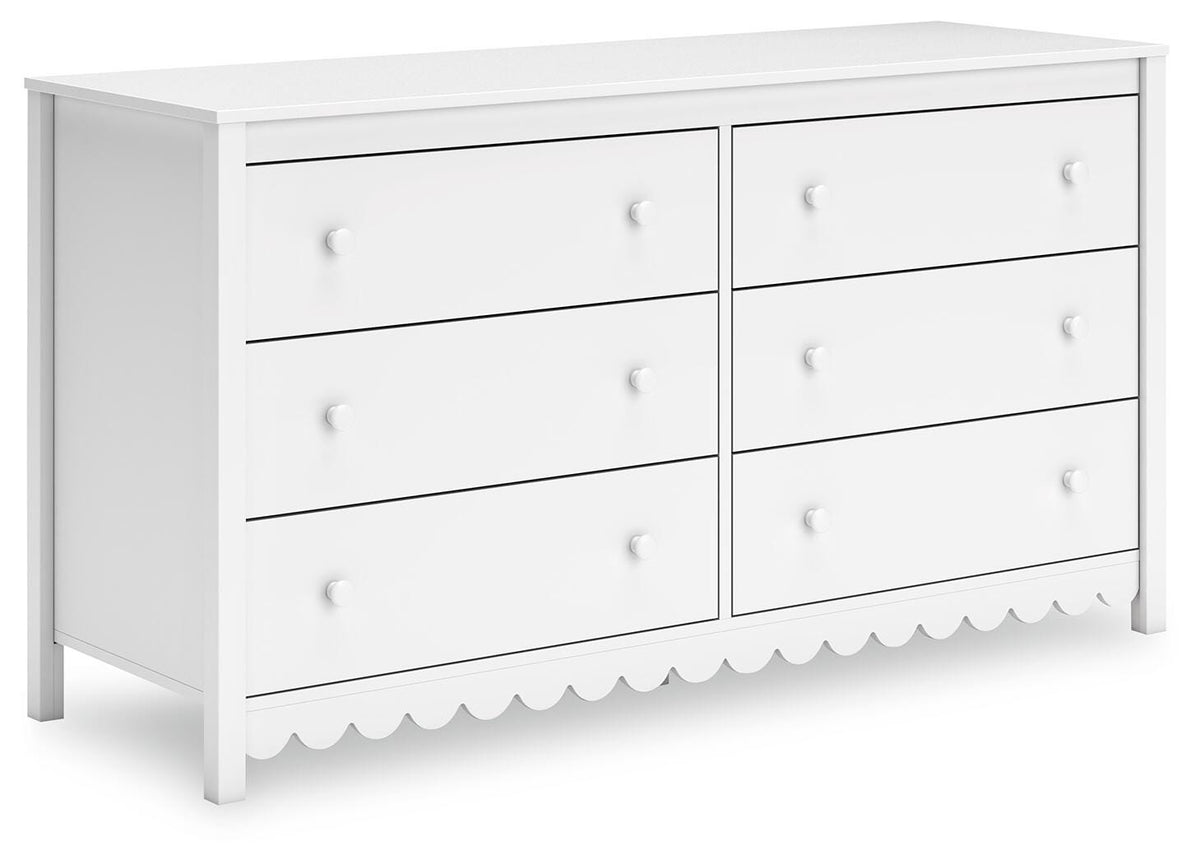 Hallityn Dresser in White, angle view