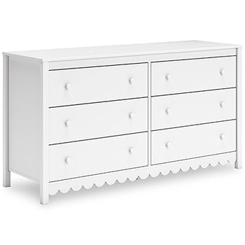 Hallityn Dresser in White, angle view