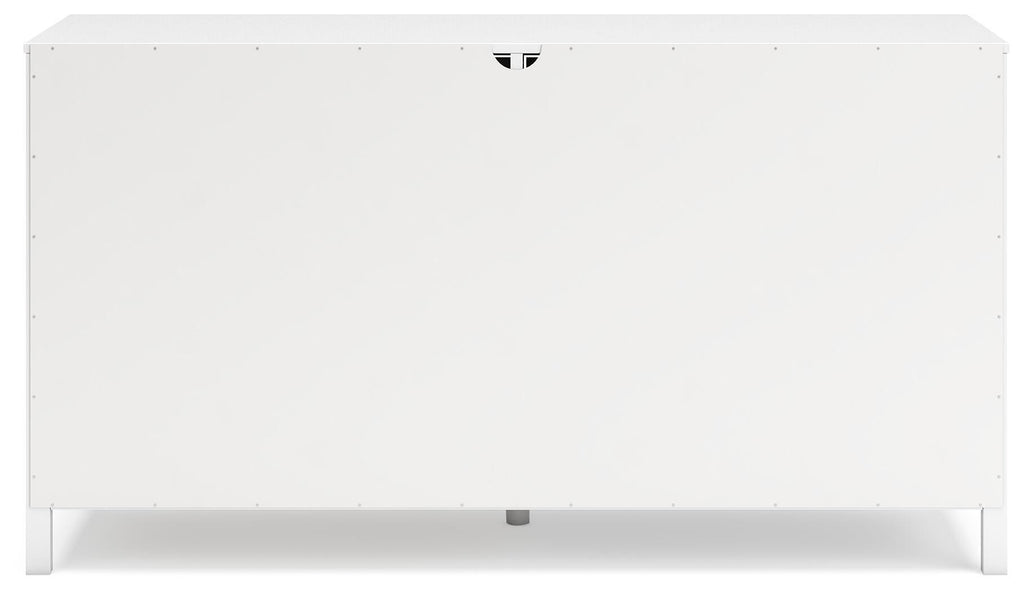 Hallityn Dresser in White, back view