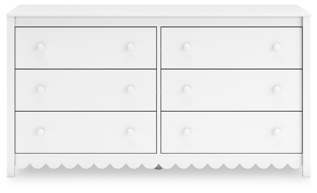 Hallityn Dresser in White, front view