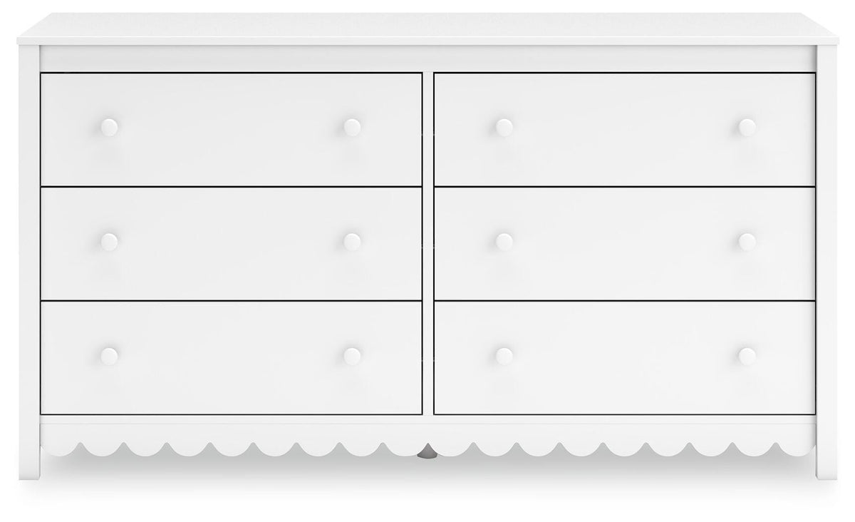 Hallityn Dresser in White, front view