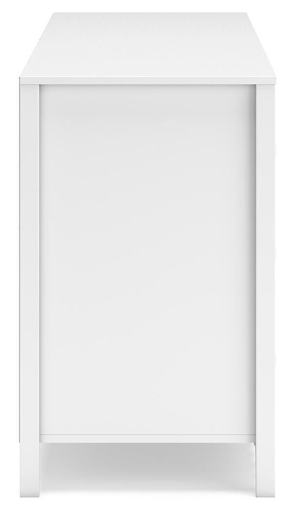 Hallityn Dresser in White, side view
