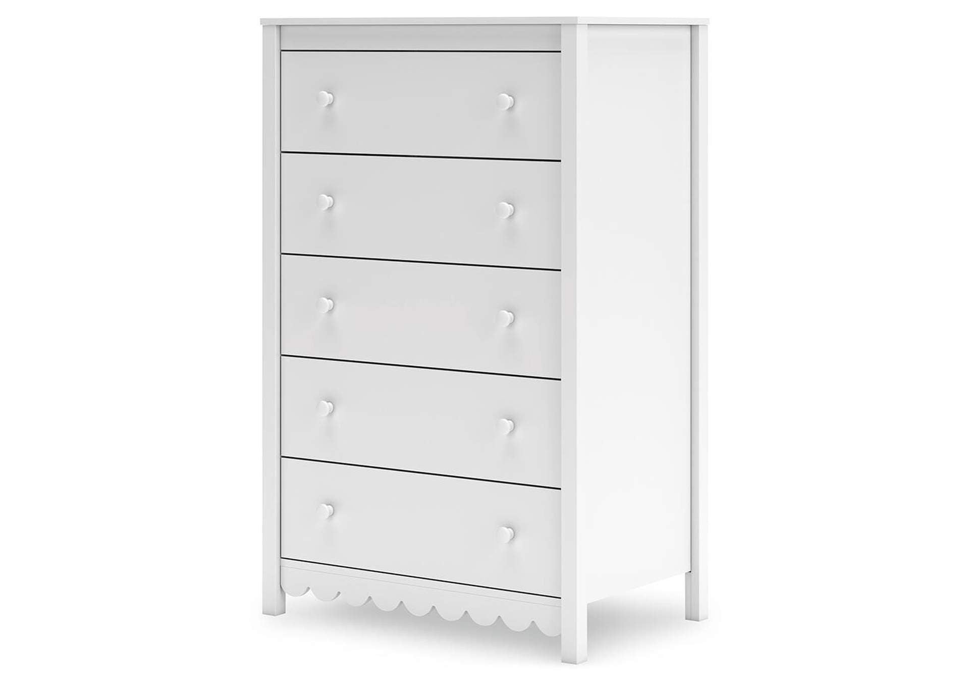 Hallityn Twin Panel Platform Bed, Dresser and Chest angled view