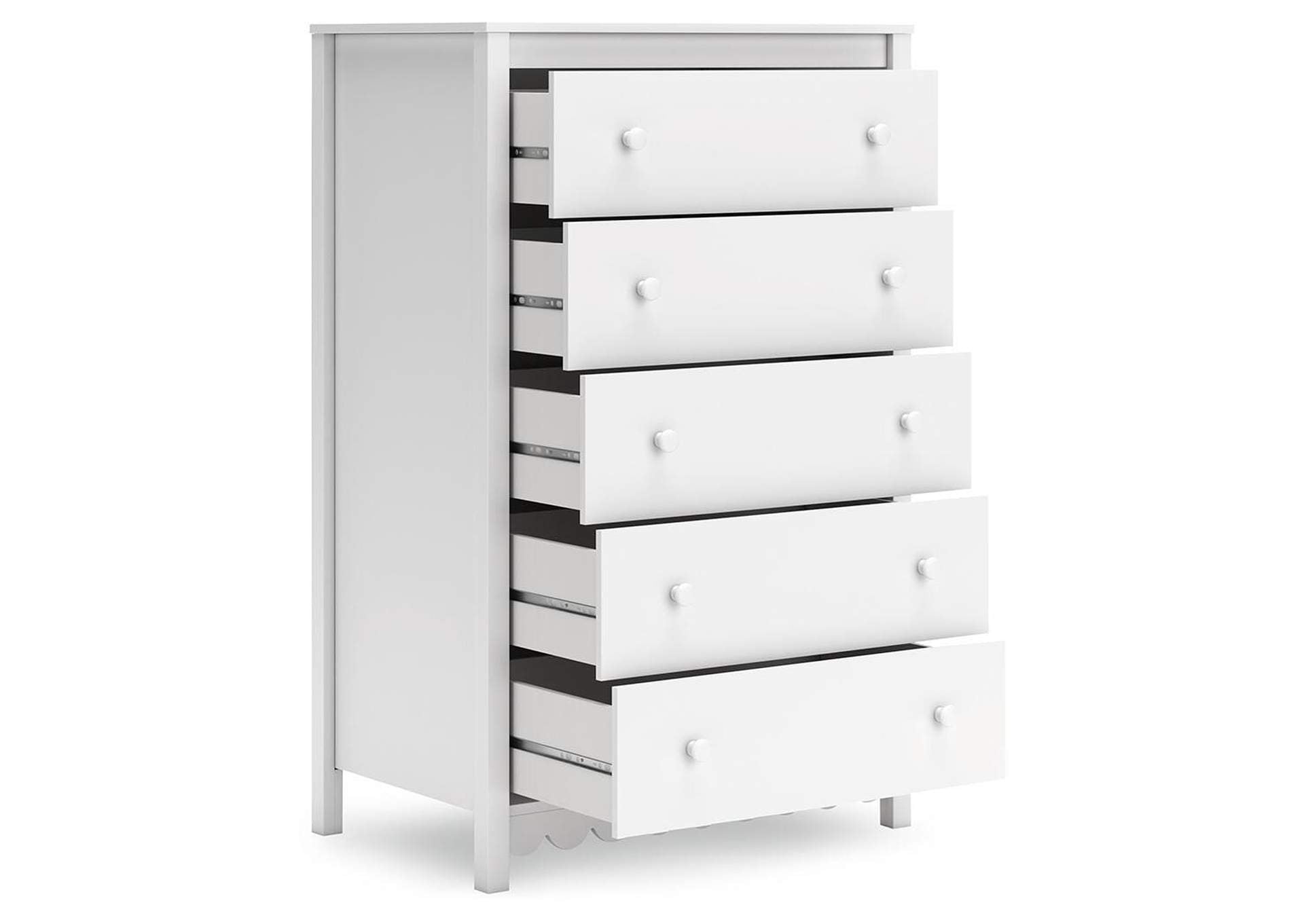 Hallityn Twin Tent Bed, Dresser, Chest and Nightstand angled view