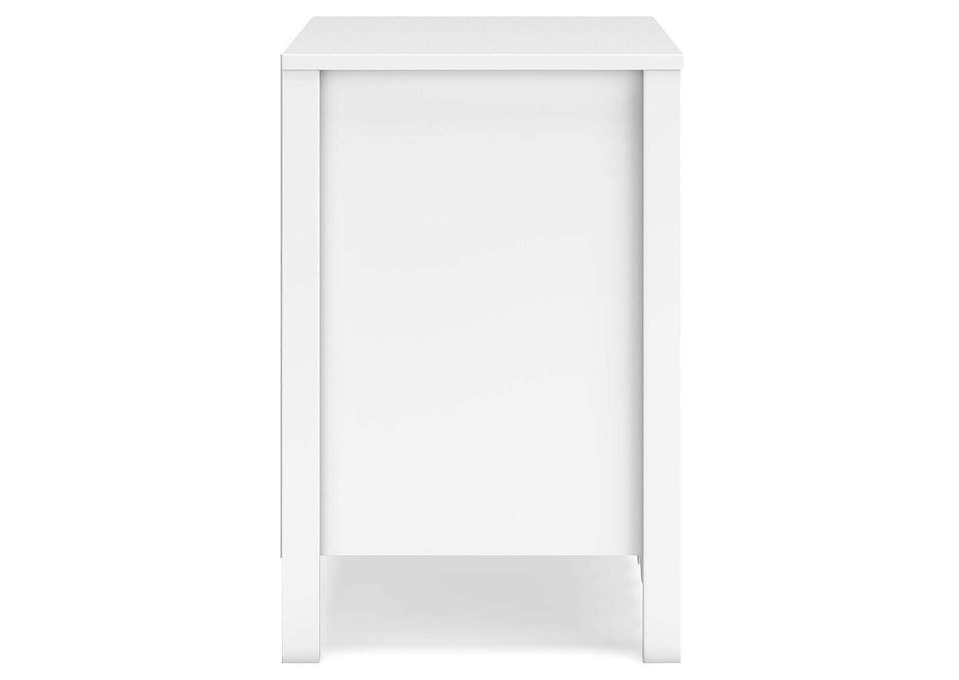 Hallityn Twin Panel Headboard, Dresser, Chest and Nightstand side view