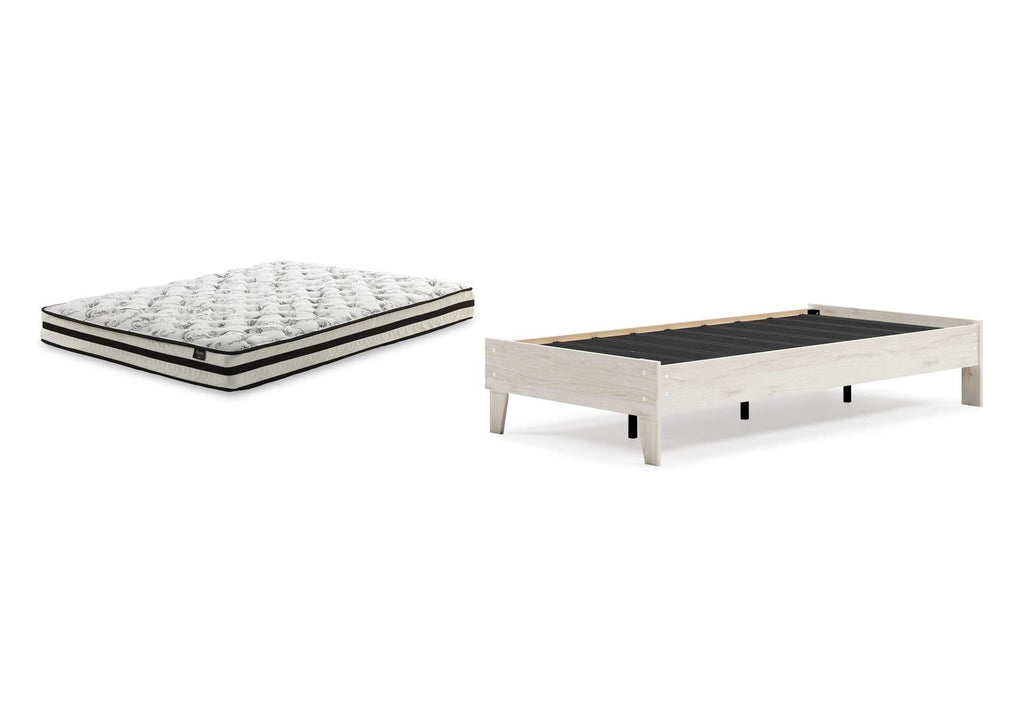 Socalle Twin Platform Bed with Chime 8 Inch Firm Innerspring Mattress