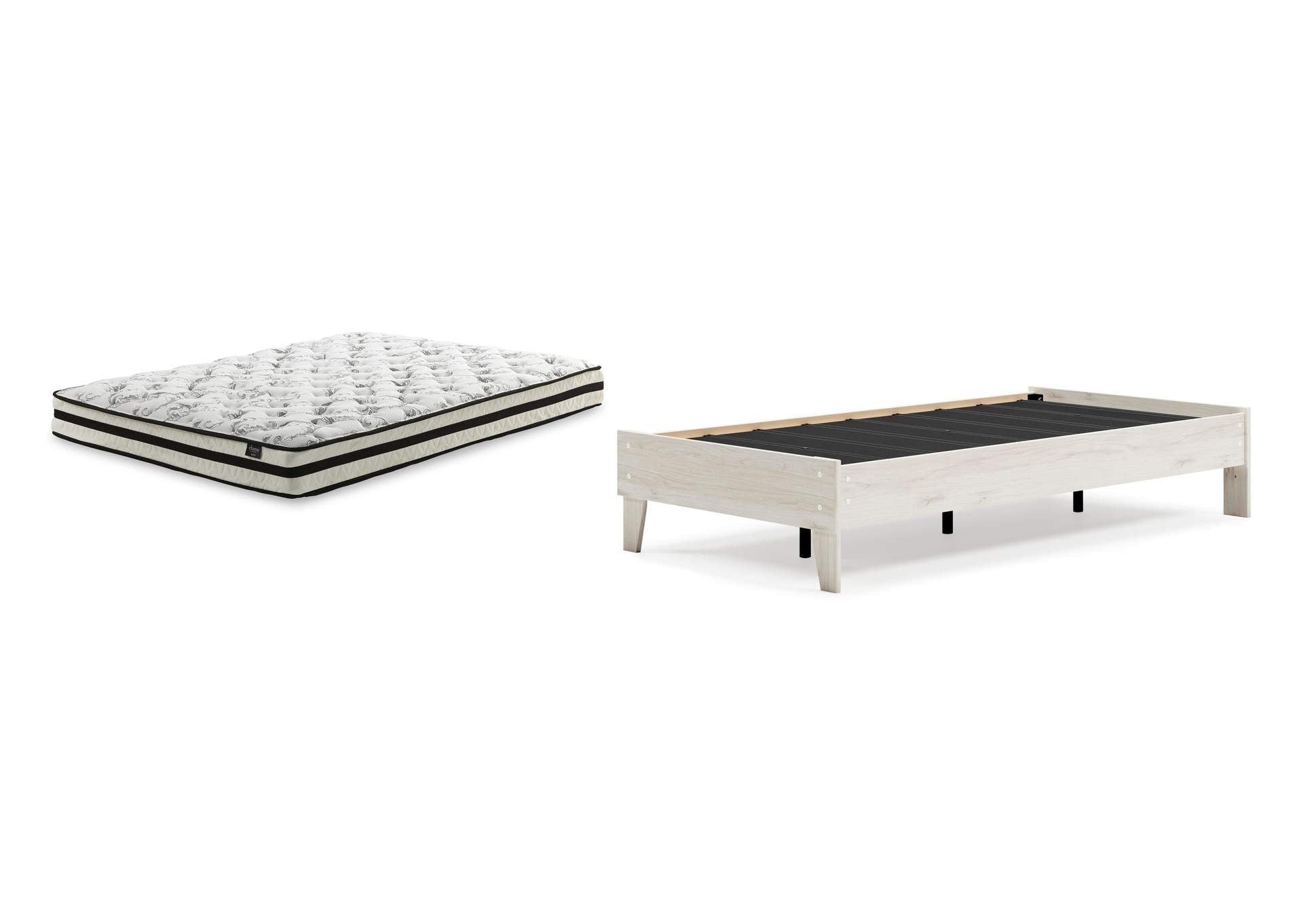 Socalle Twin Platform Bed with Chime 8 Inch Firm Innerspring Mattress