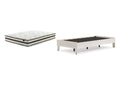 Socalle Twin Platform Bed with Chime 10 Inch Medium Hybrid Mattress