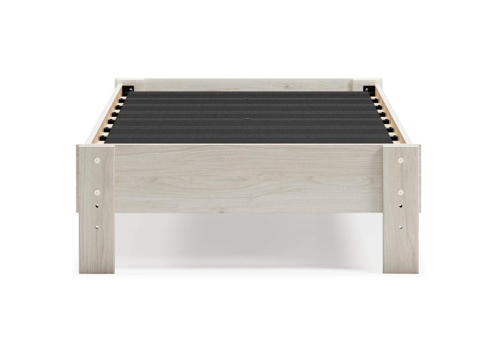 Socalle Twin Platform Bed with Chime 10 Inch Medium Hybrid Mattress
