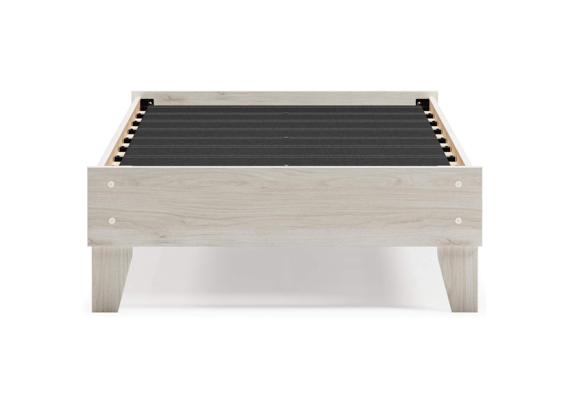 Socalle Twin Platform Bed with Chime 10 Inch Firm Memory Foam Mattress front view