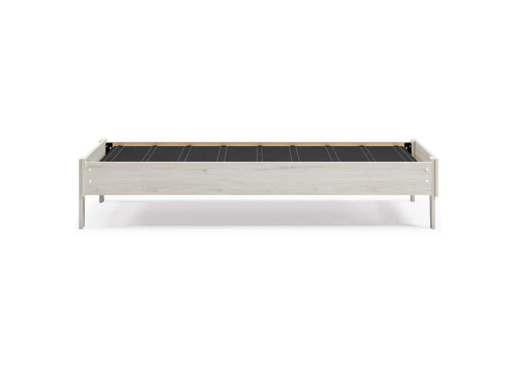 Socalle Twin Platform Bed with Chime 10 Inch Medium Hybrid Mattress side view