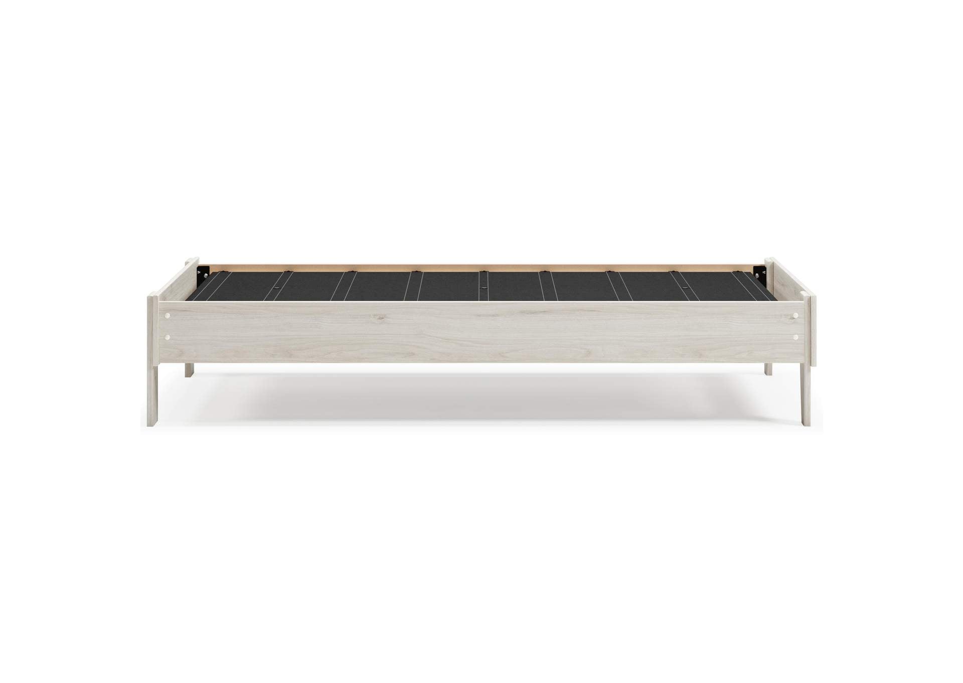 Socalle Twin Platform Bed with Chime 10 Inch Medium Hybrid Mattress side view
