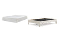Socalle Full Platform Bed with Chime 12 Inch Plush Memory Foam Mattress