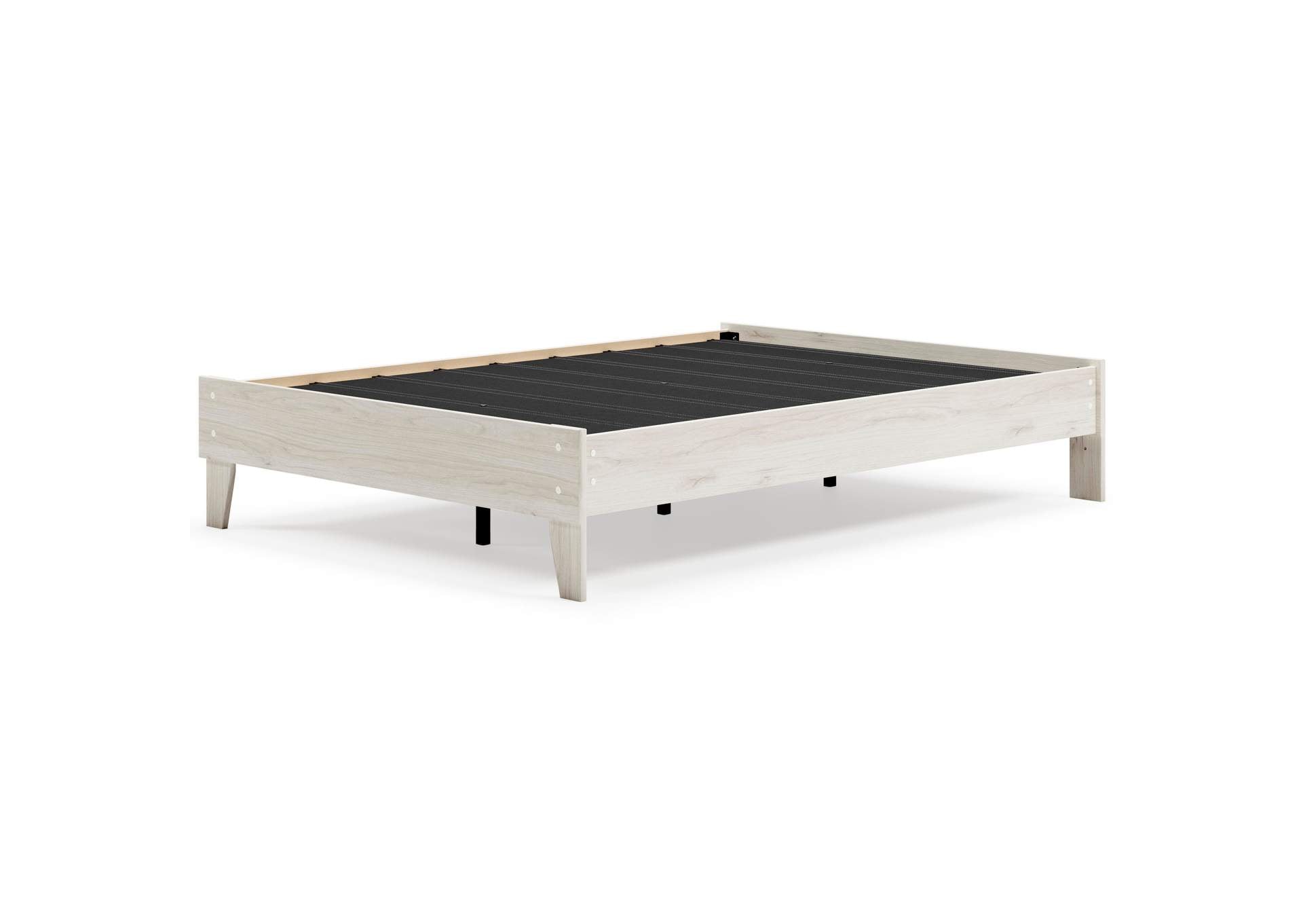 Socalle Full Platform Bed with Chime 10 Inch Medium Hybrid Mattress angled view