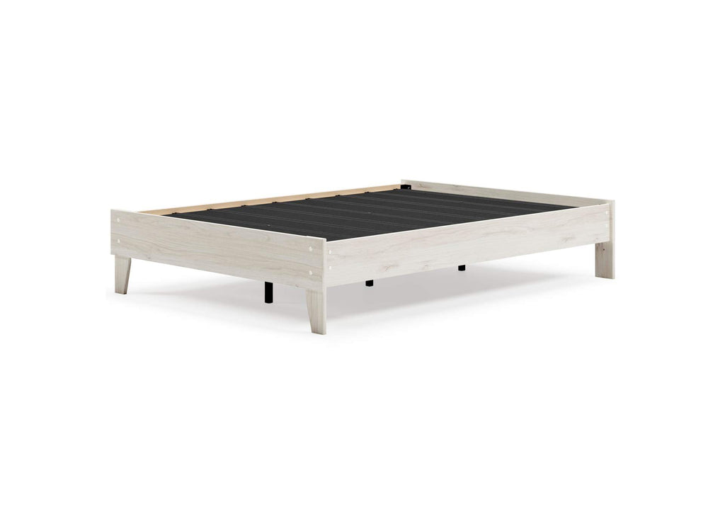 Socalle Full Platform Bed with Chime 12 Inch Plush Hybrid Twin Mattress angled view