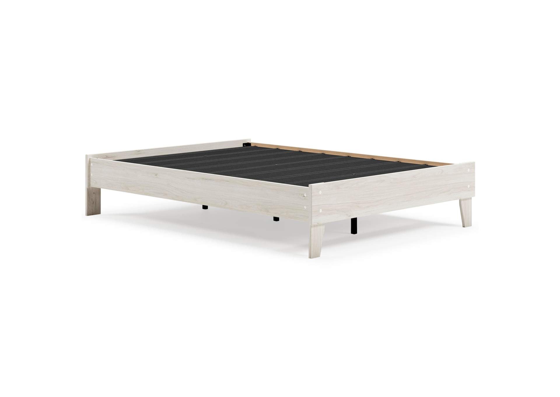 Socalle Full Platform Bed with Chime 10 Inch Medium Hybrid Mattress angled view